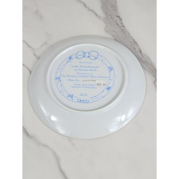 Little Sweethearts Sandra Kuck Fine China Year 1987 Wall Decor Plate 9" USA - Picture 9 of 11